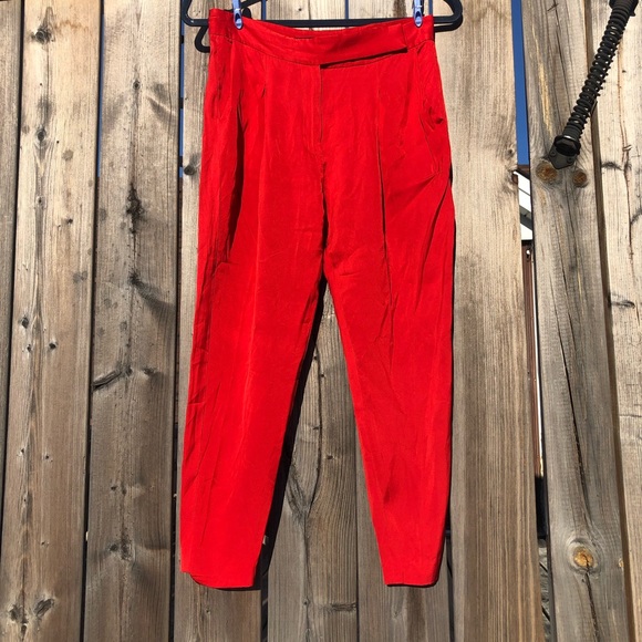 All Saints Red pleated Cedie Sky pants pre-loved - Picture 12 of 13
